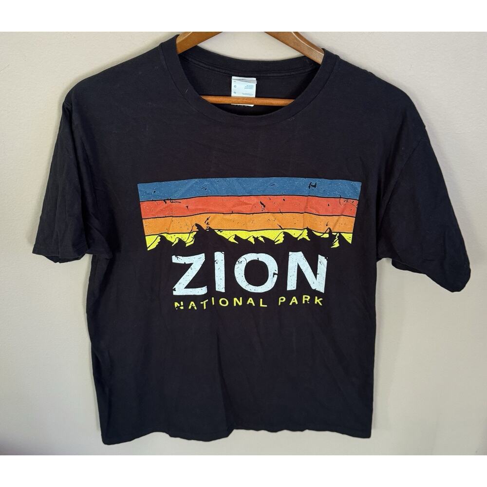 Zion National Park Short Sleeve T-Shirt Large Black